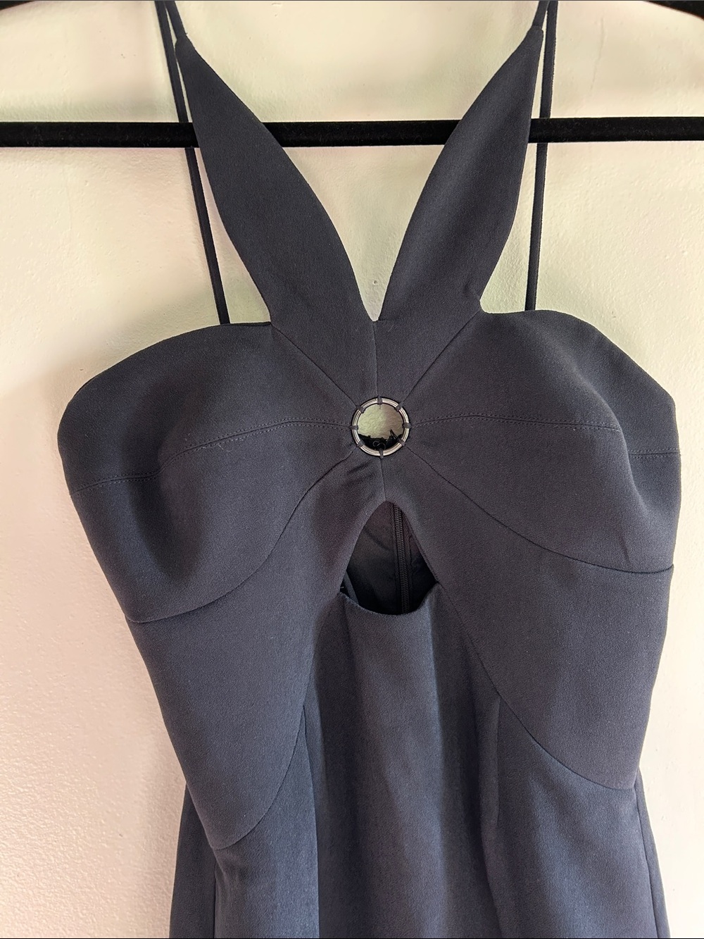 Black Torn by Ronny Kobo Anna 
Midi Dress with Halter Cutout Detail Size Small - Picture 4 of 9